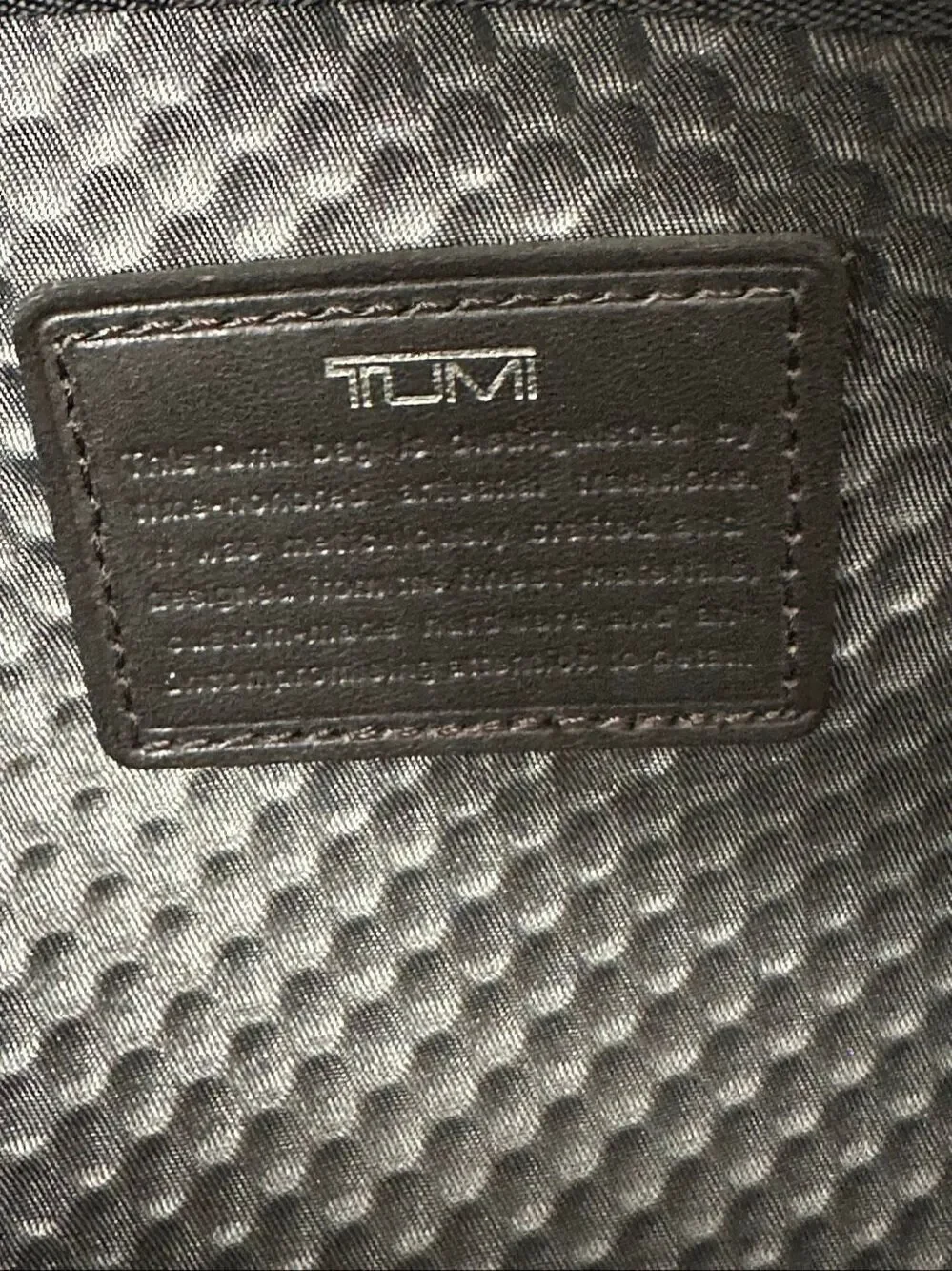 TUMI Alpha Black Ballistic Nylon Briefcase w/ Dark Brown Leather Trim